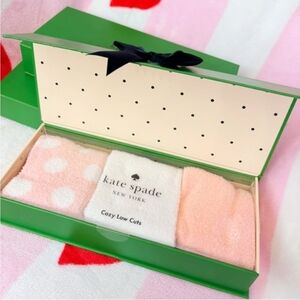 Kate Spade-3PK Cozy Low Cut Socks (Pink/White 🤍🩷)-0S
